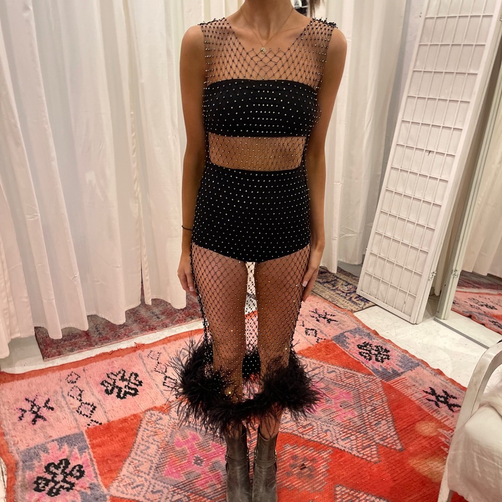 Custom Dana Foley sequin mesh dress!  Super stretchy.